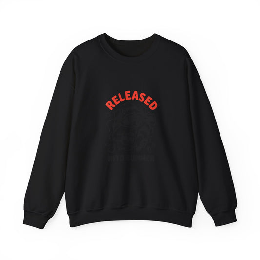 Released Into Summer Raccoon Sweatshirt | Teacher Identity, End-of-Year Humor