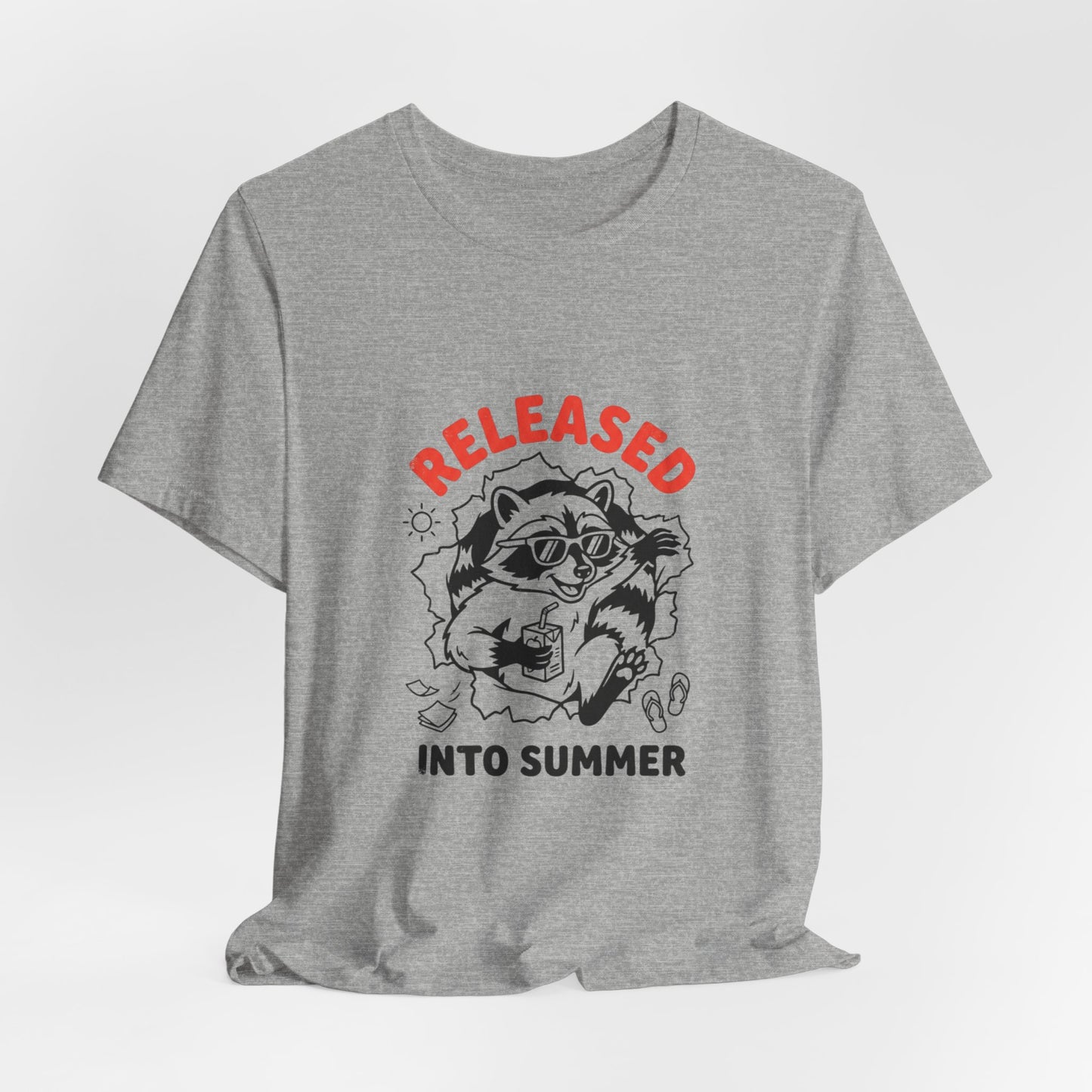 Released Into Summer Raccoon Tee | Teacher Identity, End-of-Year Humor