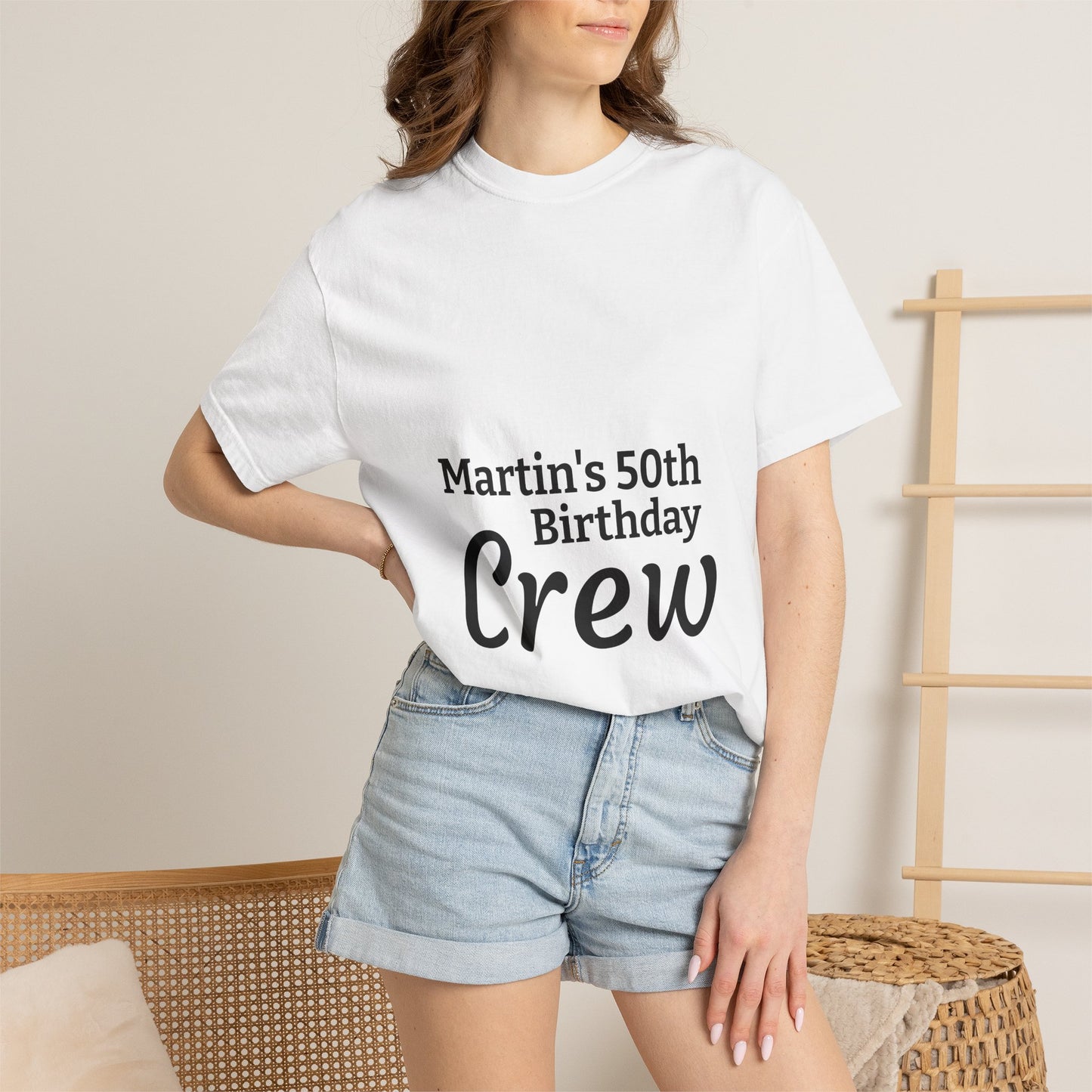 Birthday Crew T-Shirt - "Martin's 50th Birthday Crew" Personalized Party Tee