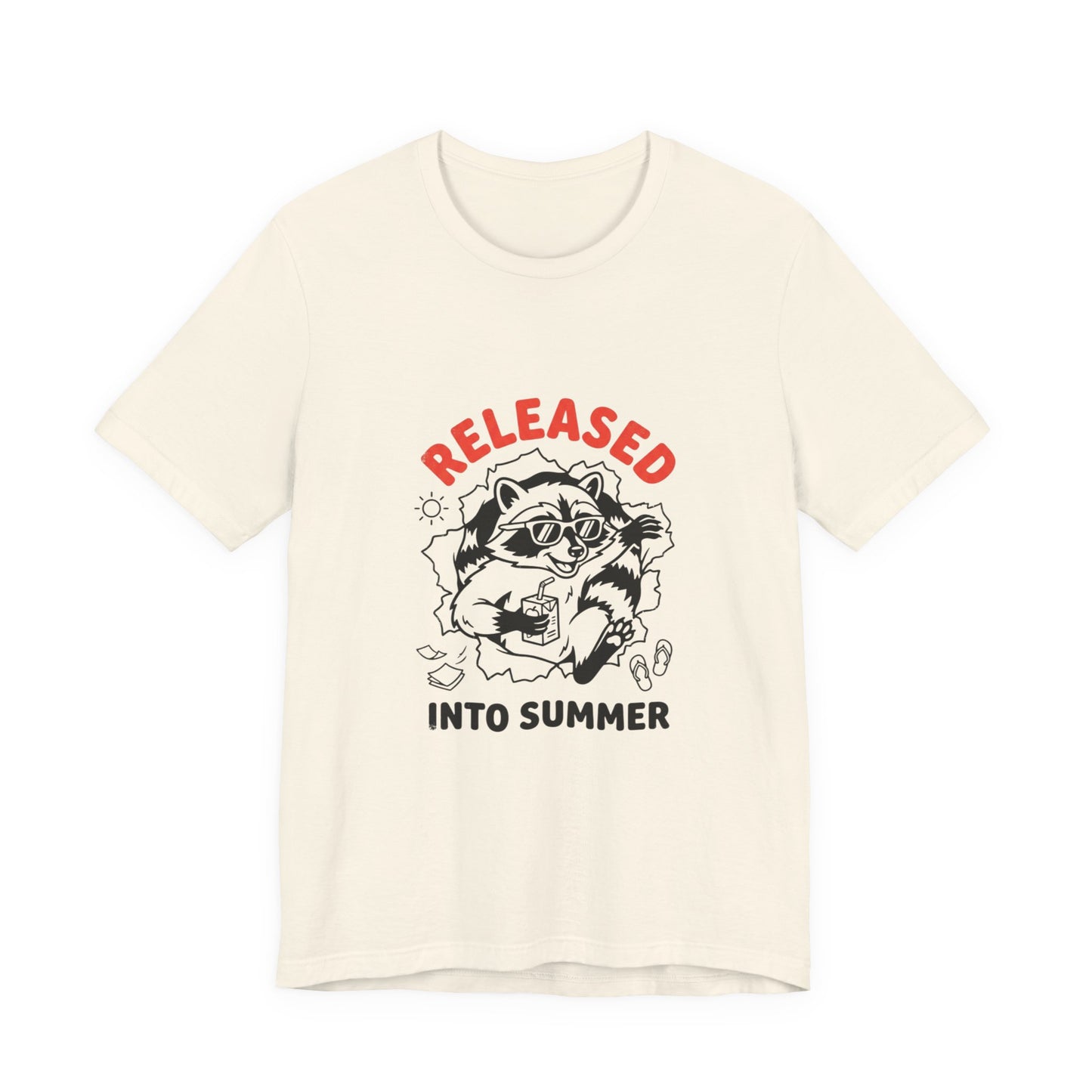 Released Into Summer Raccoon Tee | Teacher Identity, End-of-Year Humor