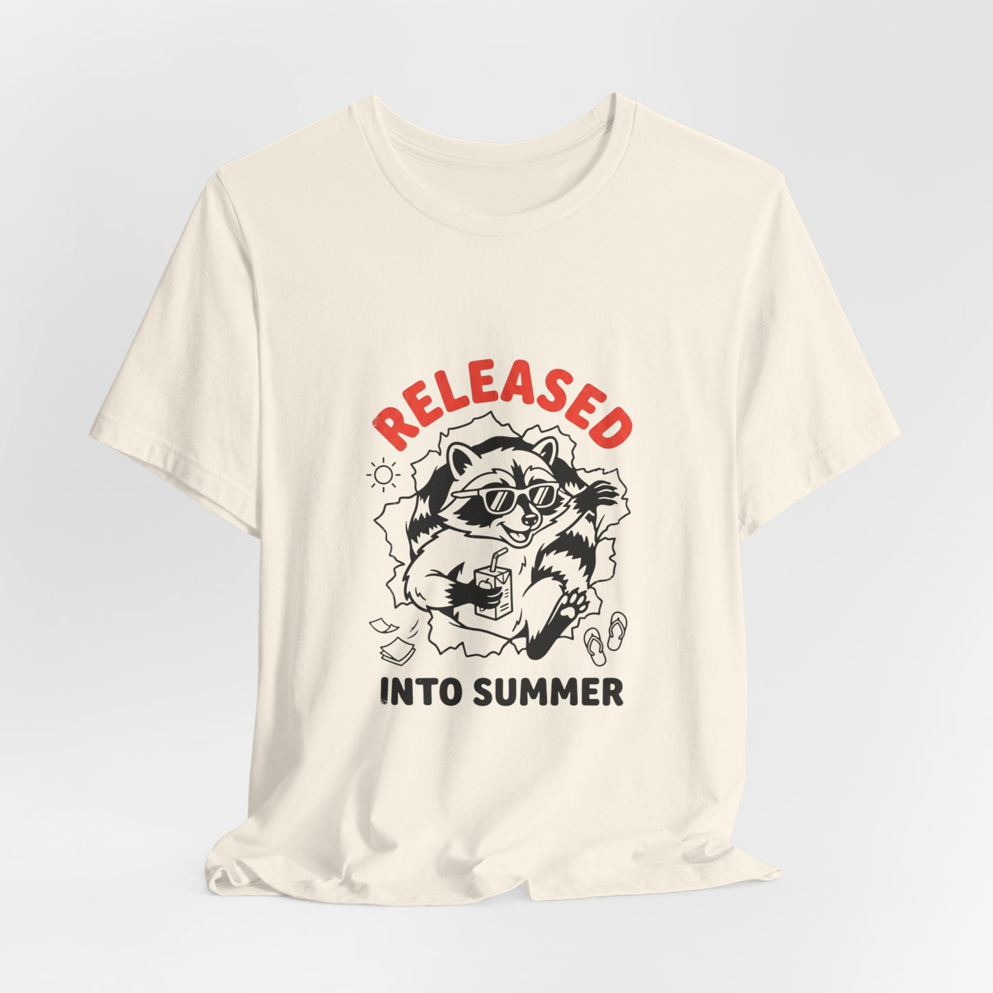 Released Into Summer Raccoon Tee | Teacher Identity, End-of-Year Humor
