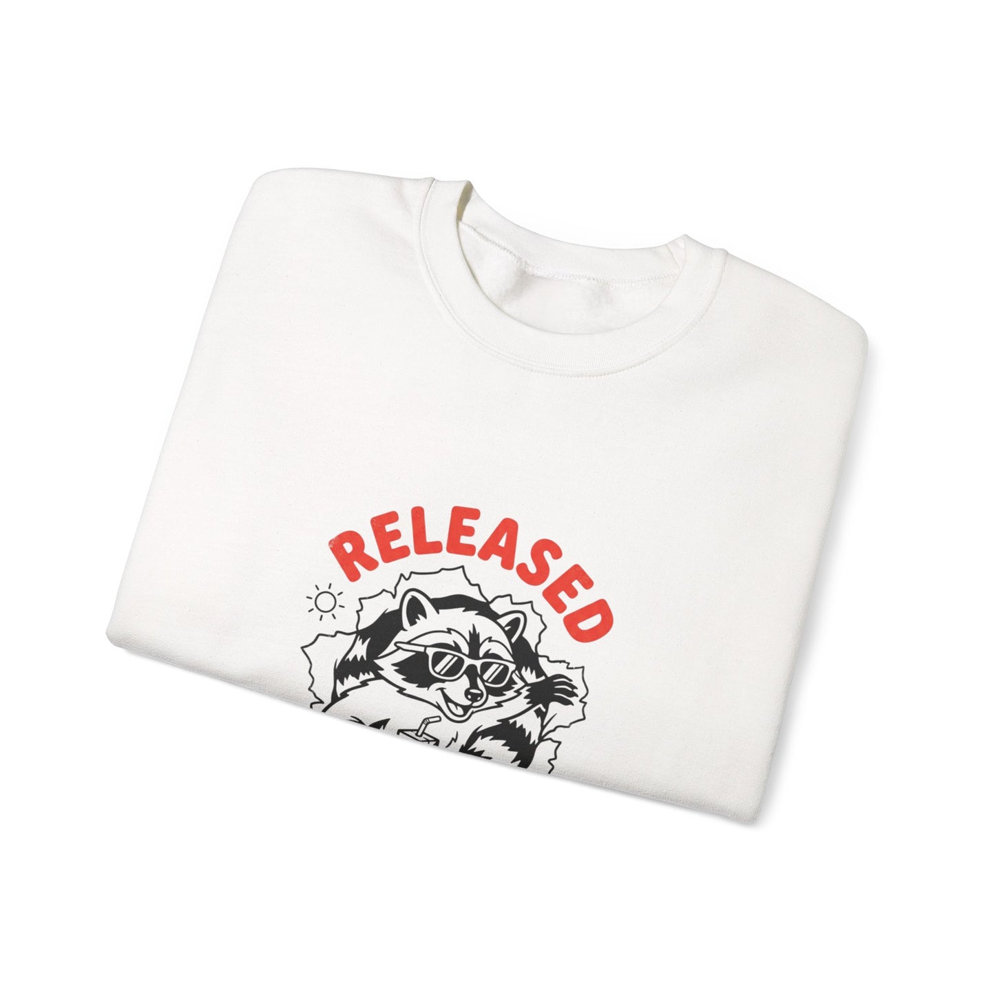 Released Into Summer Raccoon Sweatshirt | Teacher Identity, End-of-Year Humor