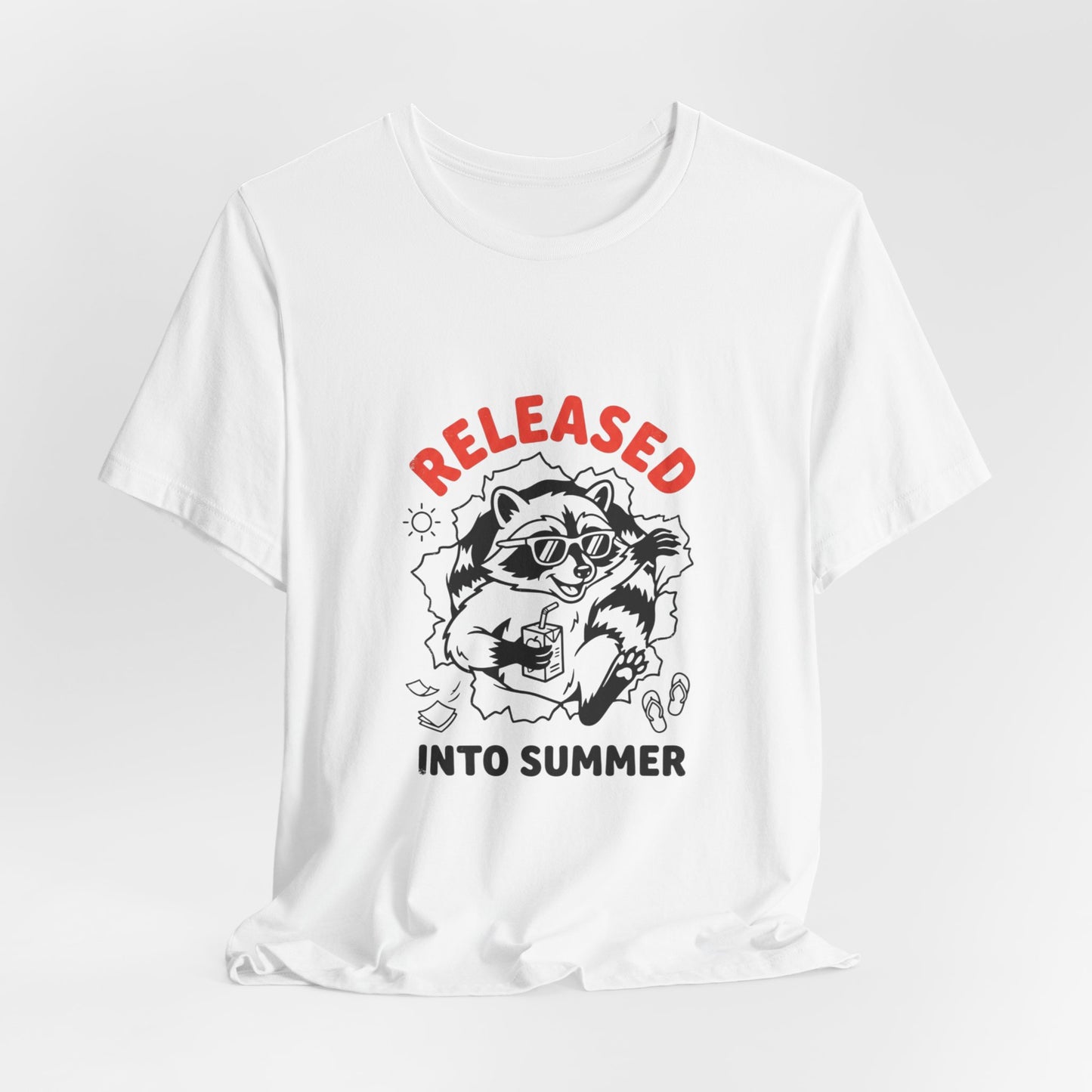 Released Into Summer Raccoon Tee | Teacher Identity, End-of-Year Humor