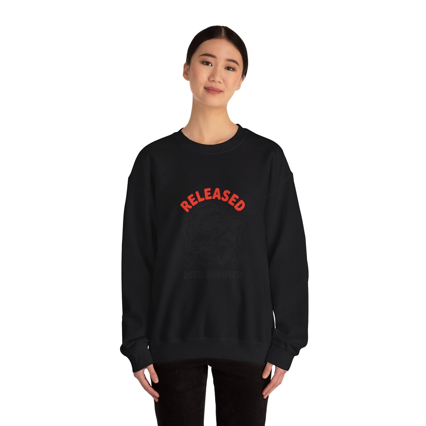Released Into Summer Raccoon Sweatshirt | Teacher Identity, End-of-Year Humor