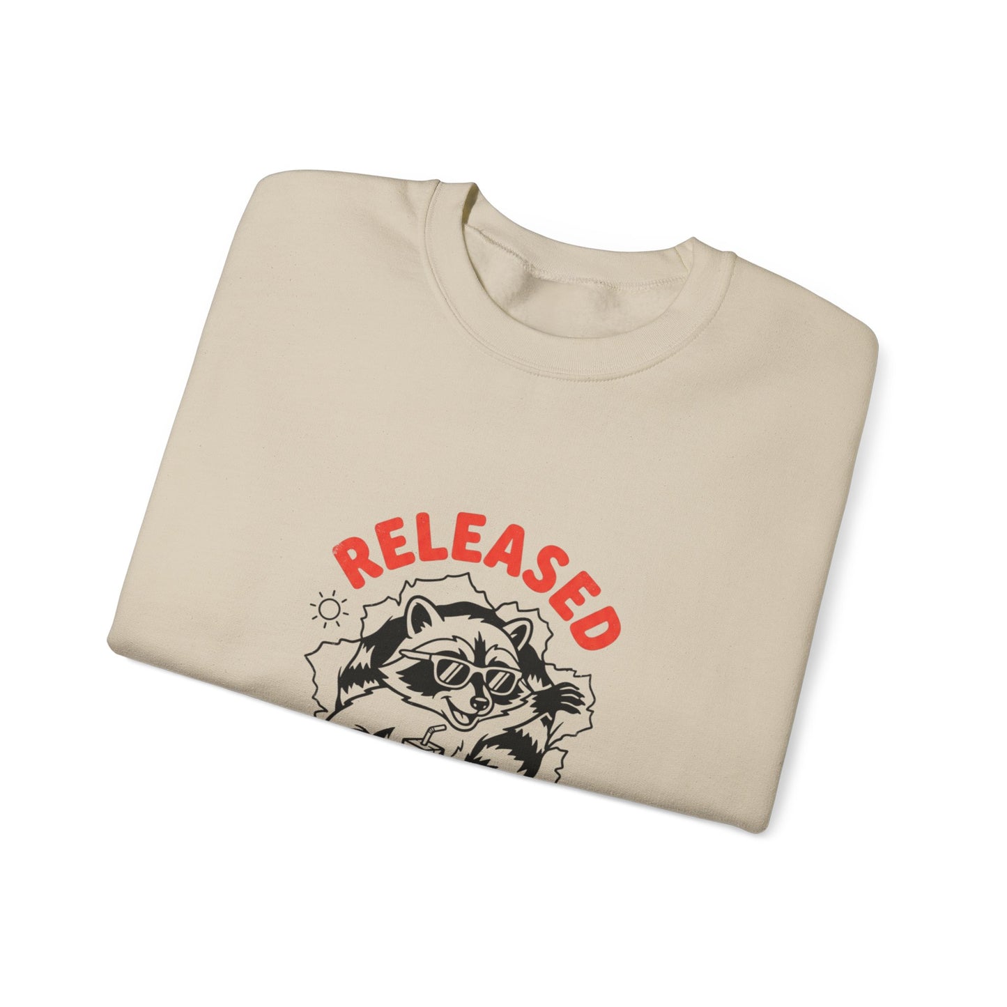 Released Into Summer Raccoon Sweatshirt | Teacher Identity, End-of-Year Humor